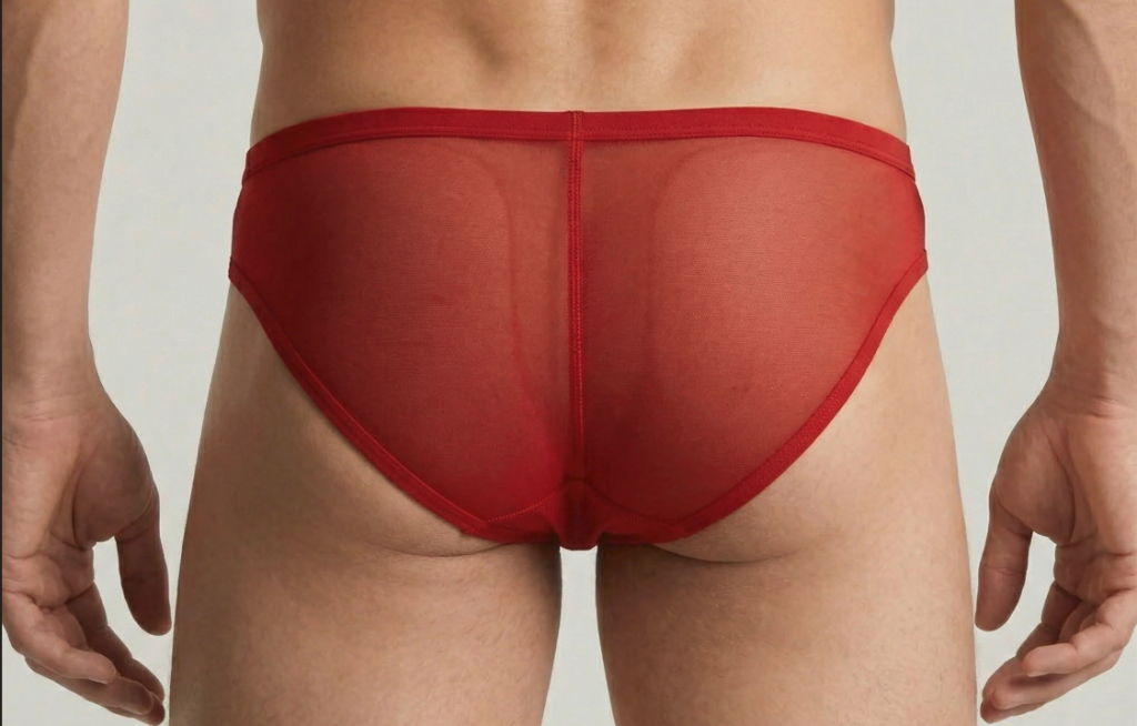 RED Mesh Contour Bikini Brief