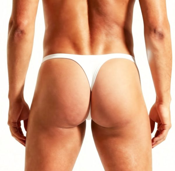 Men's Classic White Minimalist Thong