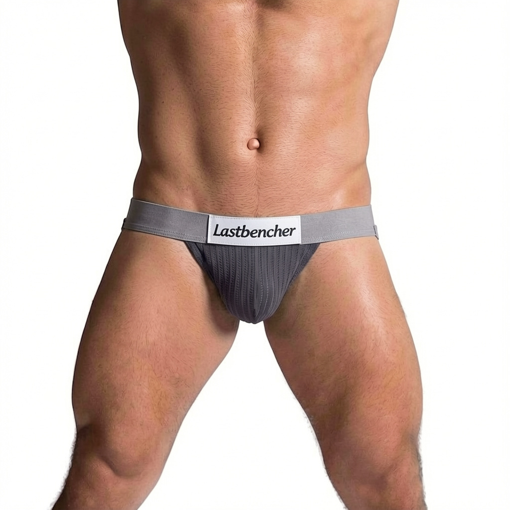 Man wearing Last Bencher black athletic underwear